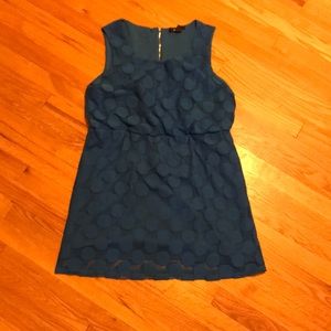 Blue polka dot dress